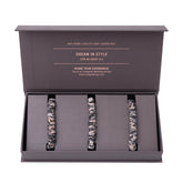 Skinny Silk Scrunchie Set Snow Leopard