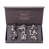 Large Silk Scrunchie Set Snow Leopard