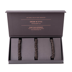 Skinny Silk Scrunchie Set Future Brown