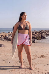Wrap Skirt ― Lilac / Red