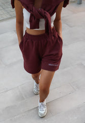 The Essential Shorts- Burgundy