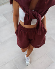 The Essential Shorts- Burgundy