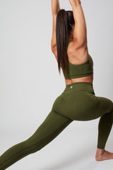 High Waisted Leggings - Khaki