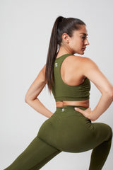 High Waisted Leggings - Khaki