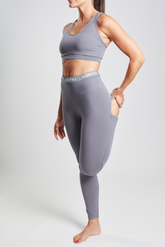 Low Rise Leggings - Pearl Grey
