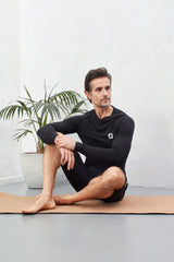 Long Sleeve Top - Marl Black