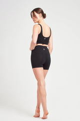 Short Biker Shorts - Marl Black