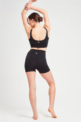 Wrap Biker Shorts - Marl Black