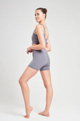 Short Biker Shorts - Pearl Grey