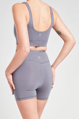 Short Biker Shorts - Pearl Grey