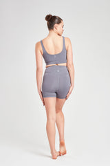Wrap Biker Shorts - Pearl Grey