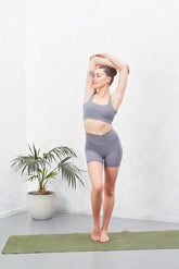 Wrap Biker Shorts - Pearl Grey