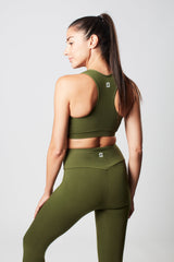 Racerback Sports Bra - Earth Khaki