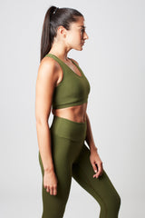 Racerback Sports Bra - Earth Khaki