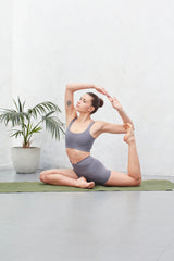 Square Neck Sports Bra - Pearl Grey