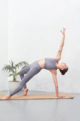 High Neck Sports Bra - Pearl Grey