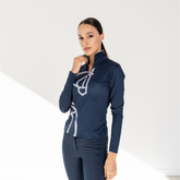 Haute Voyage Collection Long Sleeve Sun Shirt "Painted Horse" Blue