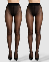 15 Denier Glazed Finish Tights- Luminous 2 Pack