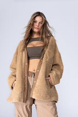 TEDDY a LINE JACKET - BAGUETTE BROWN