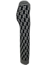 TE LOGO JACQUARD KNIT PANT, BLACK/SNOW