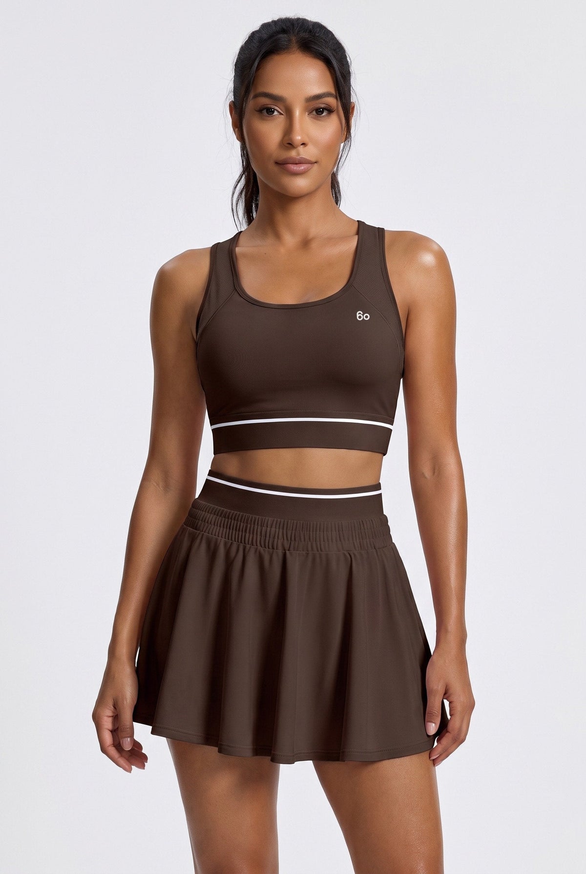 TESSA Striped Tank & Pleated Skirt Set