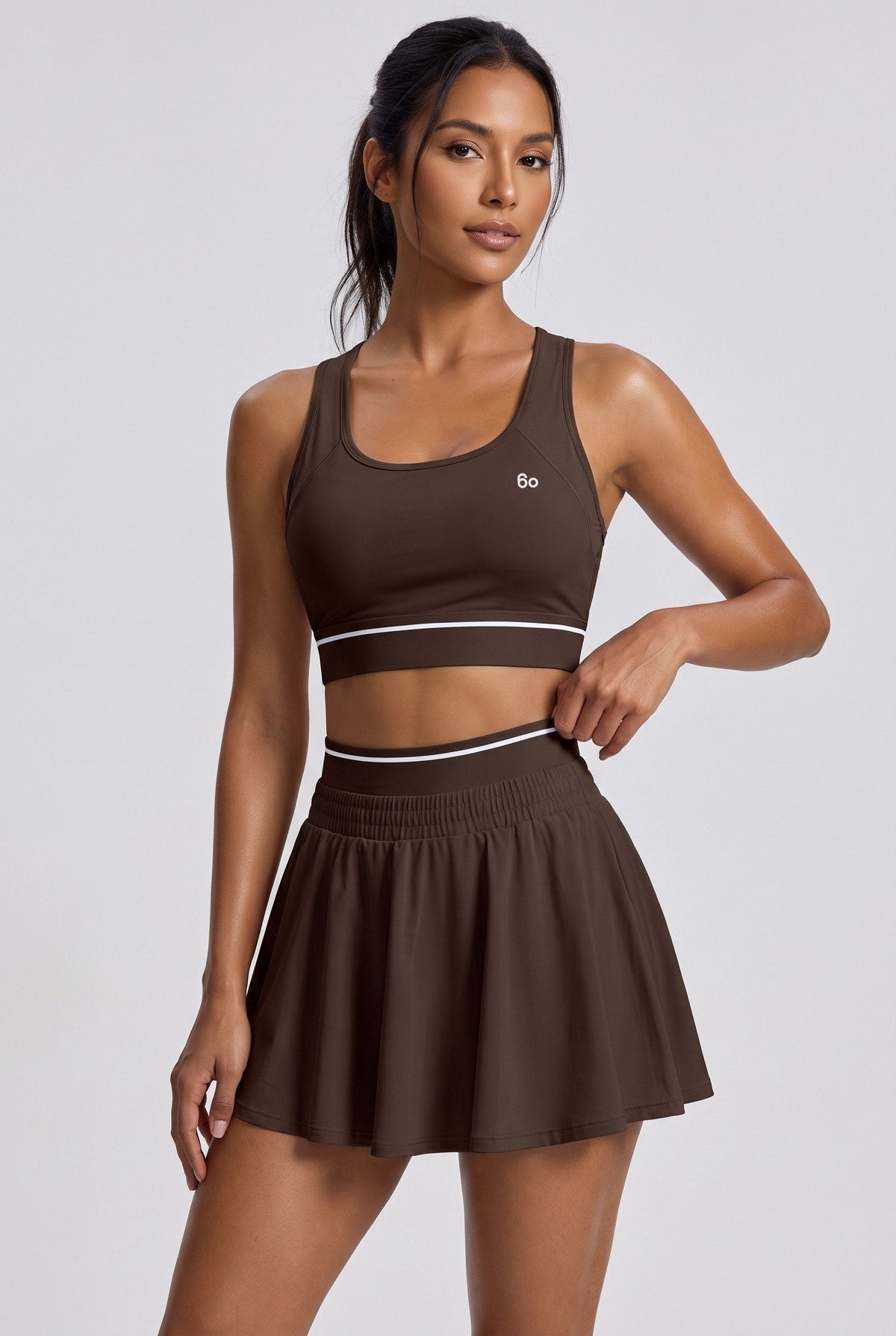 TESSA Striped Tank & Pleated Skirt Set