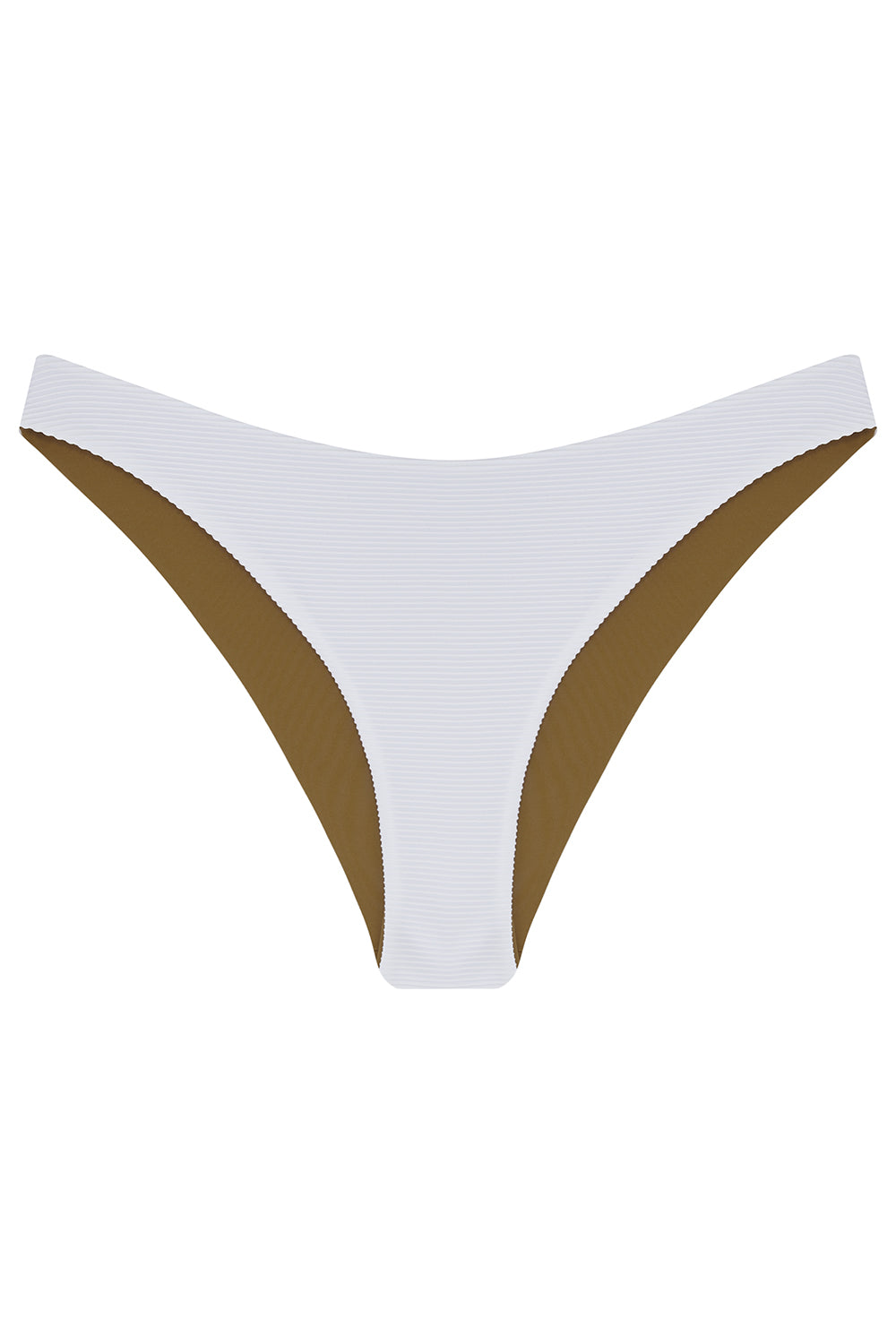 The 'Noemi' Bikini Bottom in Reversible White Seagrass
