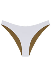 The 'Noemi' Bikini Bottom in Reversible White Seagrass