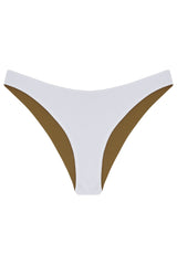 The 'Noemi' Bikini Bottom in Reversible White Seagrass