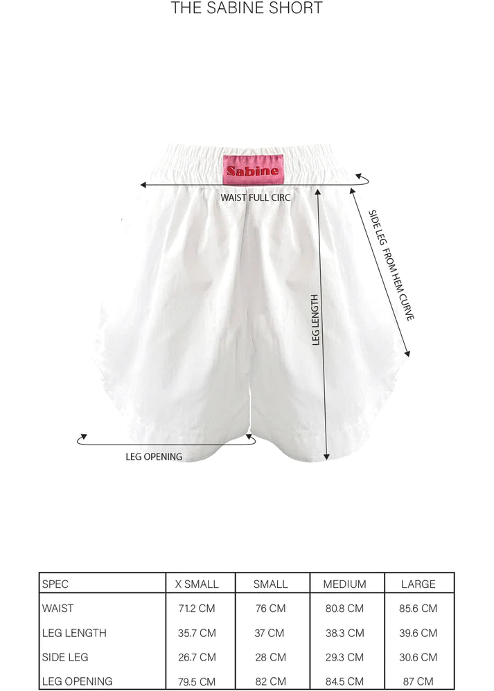 Sabine Short - White - Avenue Athletica