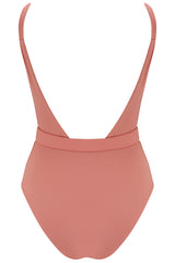 The 'Elle' One Piece in Reversible Azura Rose