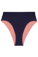 The 'Oriane' Bikini Bottom in Reversible Azura Rose
