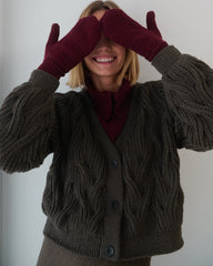 Vilna: Hellebore Alpaca Wool Mittens & Neckwarmer Set