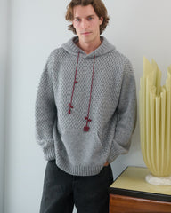 Žilvinas: Fog Grey Merino Wool Hoodie