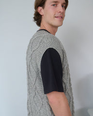 Laimė: Cloud Grey Alpaca Wool & Cotton Vest
