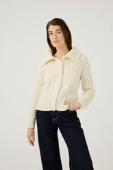 January Jones Sea Salt Merino Wool Cardigan
