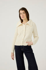 January Jones Sea Salt Merino Wool Cardigan