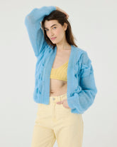 Twisted Erik: Seaglass Silk Mohair Cardigan