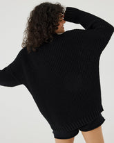 Laumės: Black Cotton Sweater