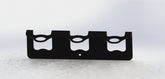 Triple Bracket - Free Hanging - Matte Black - 26.4cm Wide