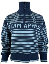 "Team Après" Merino Wool Quarter Zip Sweater