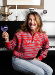 "Team Après " Merino Wool Quarter Zip Sweater