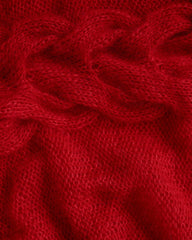 Jūra: Poppy Red Silk & Mohair Sweater
