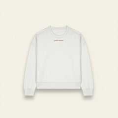 Padel Queen Cropped Sweatshirt – Organic Cotton (Rose Pink)