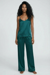 The Lady Silk Camisole Teal Eclipse