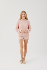 Delčia: Dusty Pink Cotton Sweater