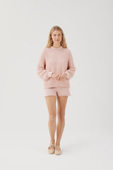 Delčia: Dusty Pink Cotton Sweater