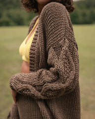 Tom: Taupe Cotton Cardigan