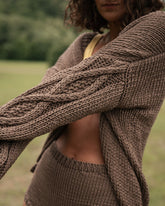 Tom: Taupe Cotton Cardigan