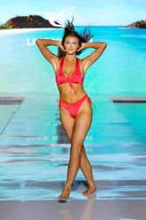 Lace-Up Bikini Set | Cherry Red